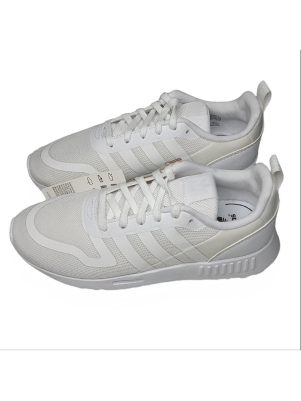 adidas White Mesh Casual Trainers Sneakers - Picture 2 of 5